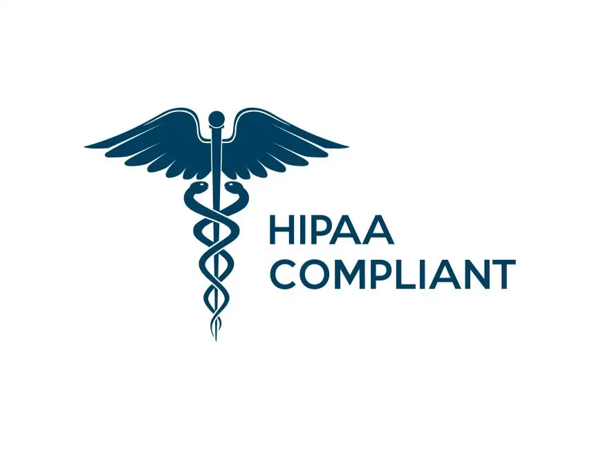 Image illustrating HIPAA compliance, showing secure and confidential healthcare data management, tailored for Doctument's website